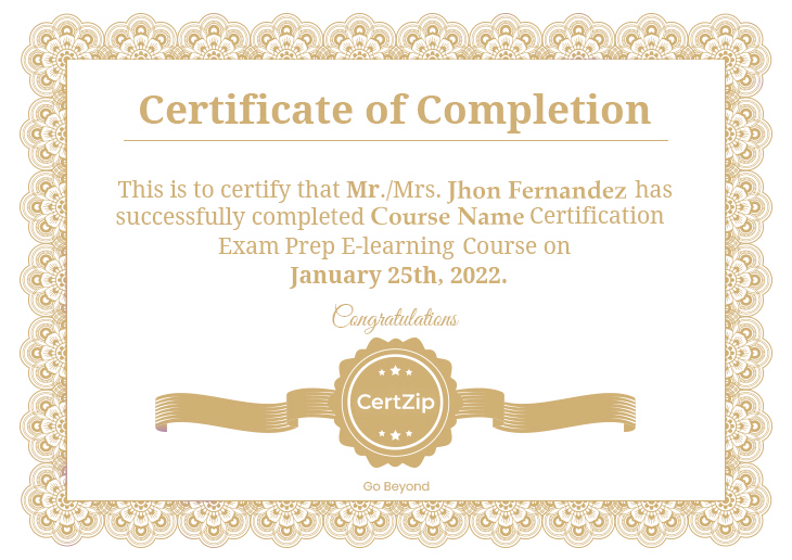 demo certificate